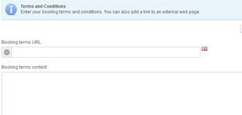 Custom booking terms