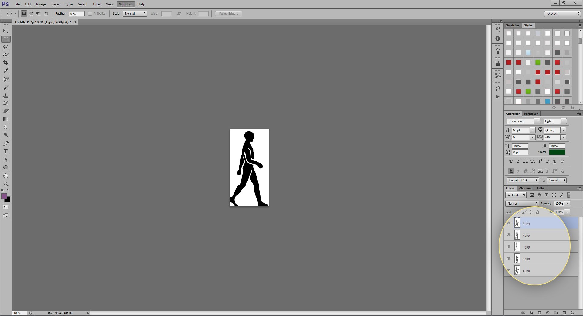 organize images into layers
