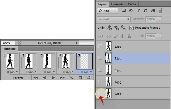 setting frames in timeline