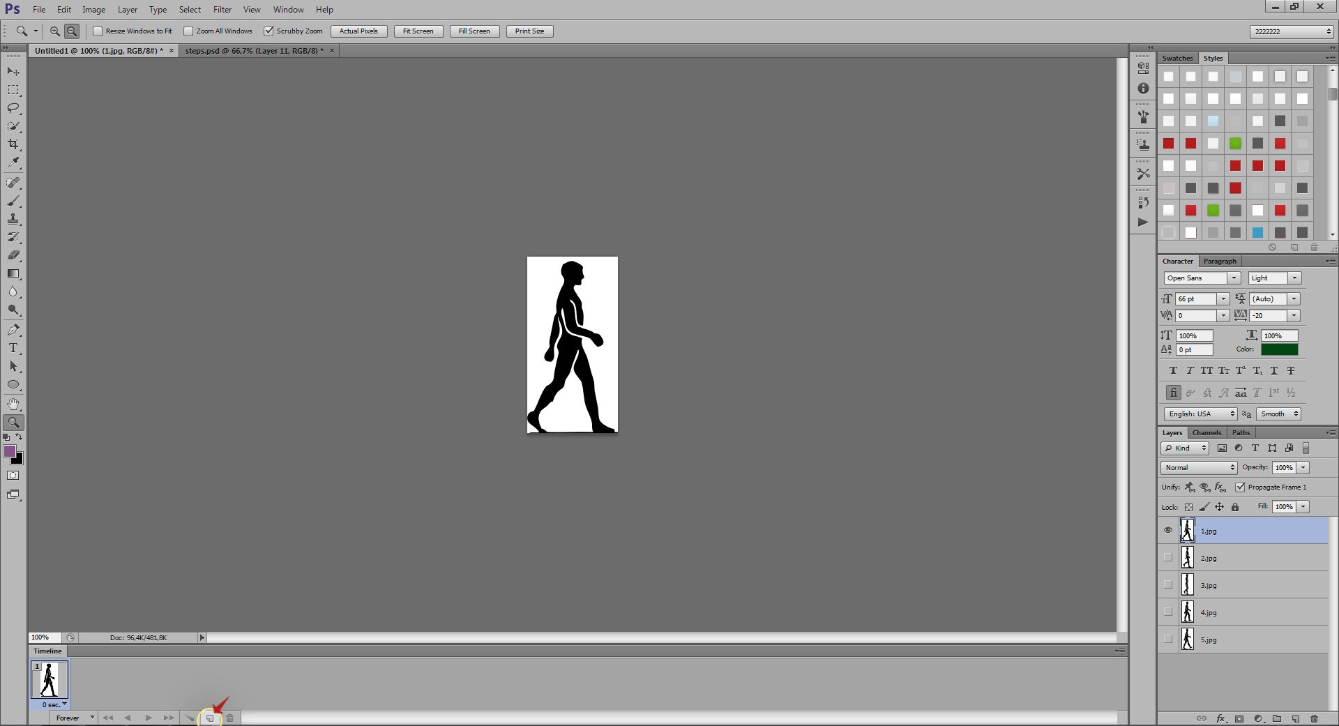 duplicate frames on timeline