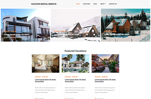Vacation Rental Website Template