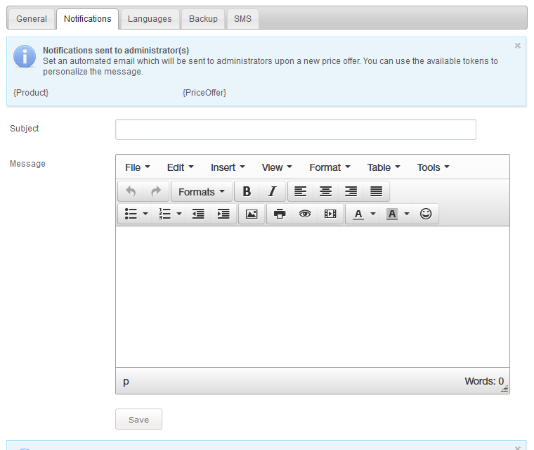 Make An Offer Widget Receive Email Notifications